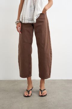 Topshop Jeans barrel tiro alto