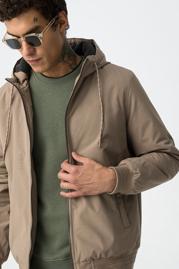 Tiffosi Abrigo Acolchado Resistente al Agua beige