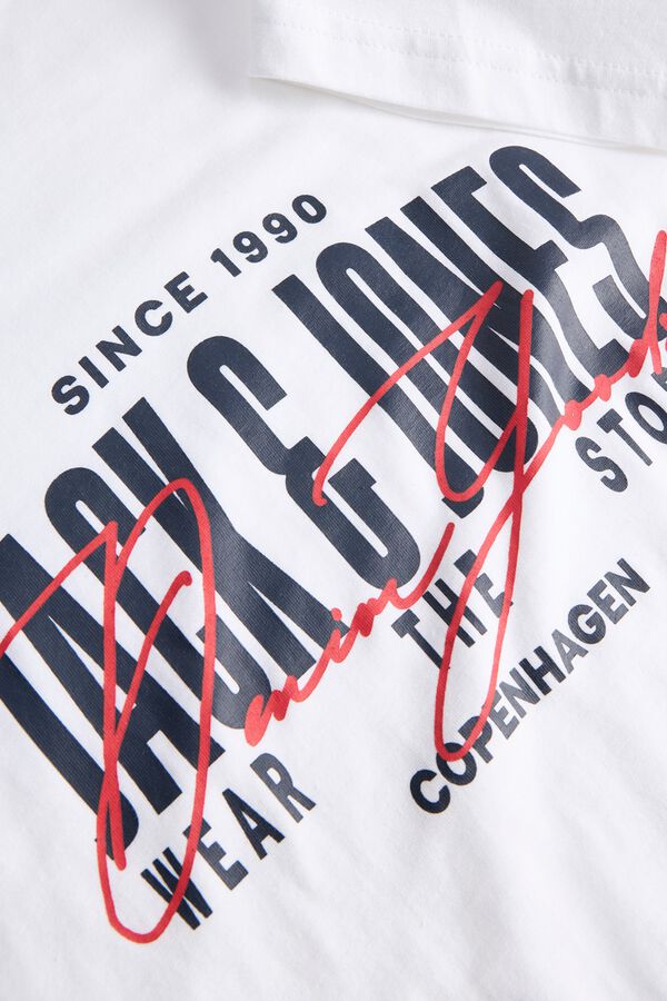 Jack & Jones PLUS Printed short sleeve T-shirt white