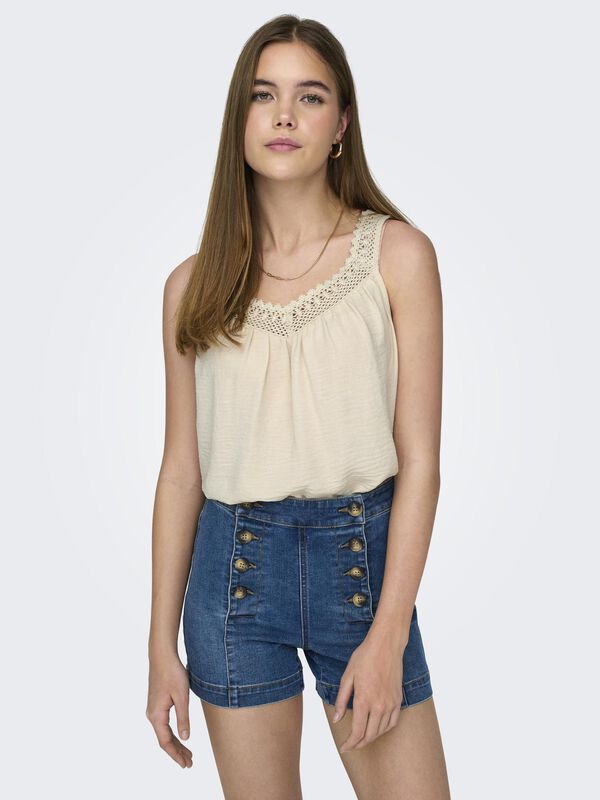Springfield V-neck lace top white