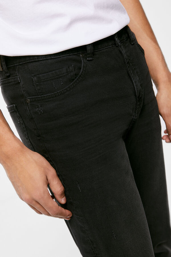 Springfield Jeans regular noir lavé demi gris
