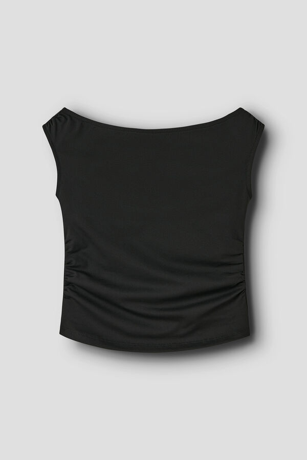Name It Ruched strap top black