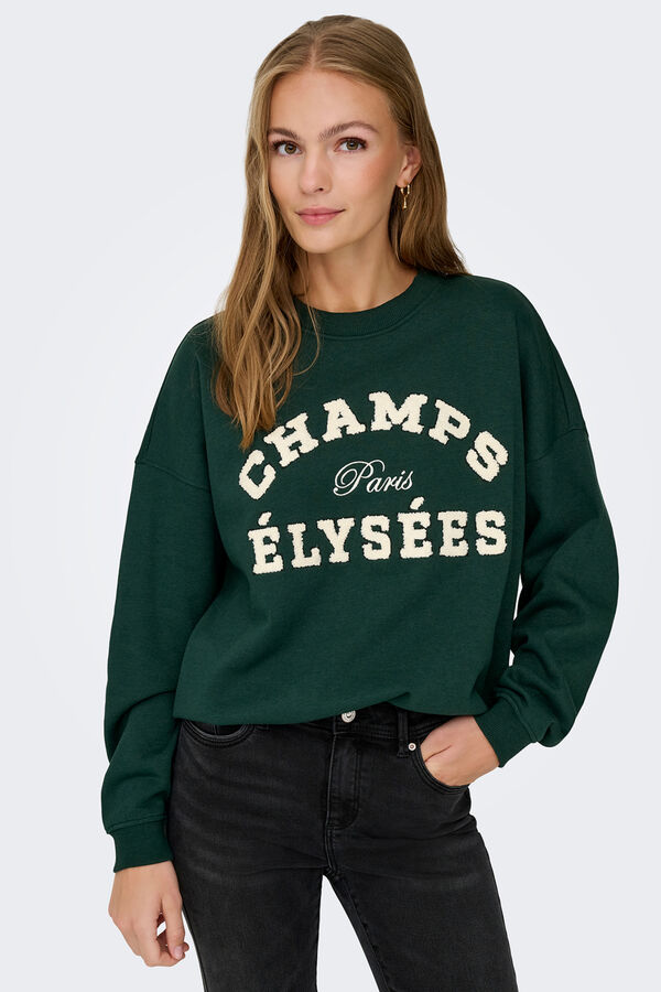 JDY Round neck sweatshirt green