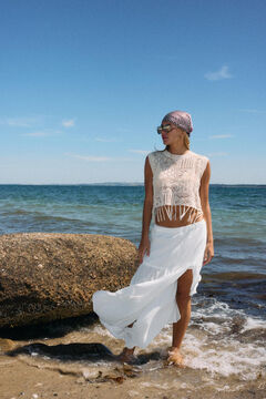 Noisy May Knitted top with fringes
