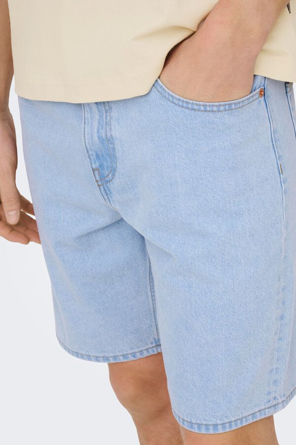 Only & Sons Bermuda vaquera azul