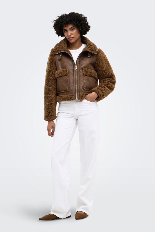 Only Teddy short coat nude