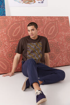 Springfield Roots T-shirt with dots brown