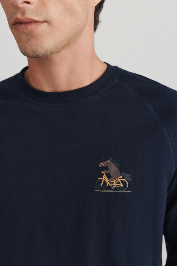 Springfield Horse on bike long pyjamas blue