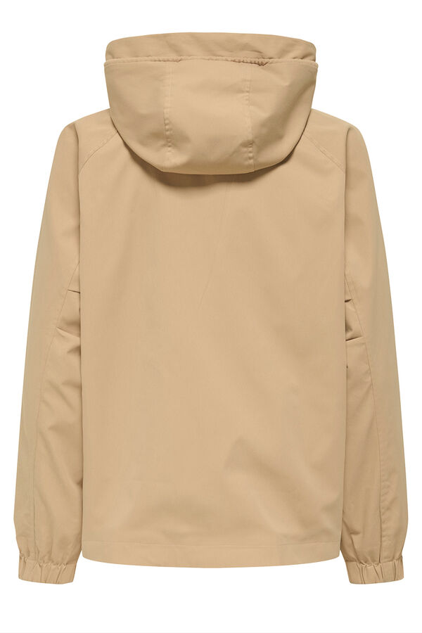 Only Parka con capucha tostado
