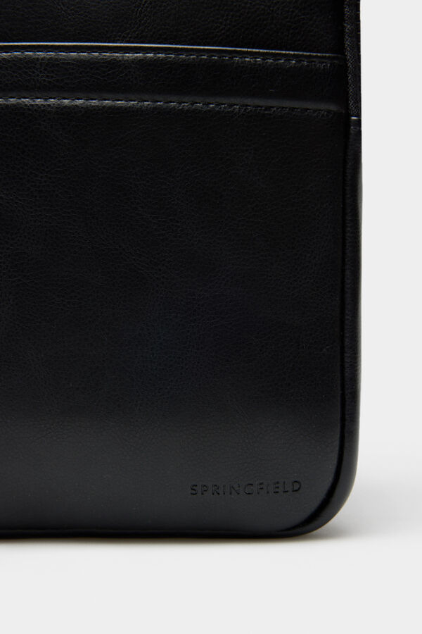 Springfield Small faux leather crossbody bag black