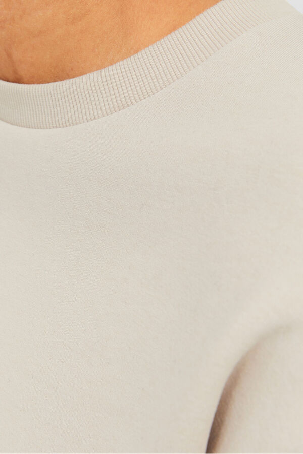 Jack & Jones Sudadera básica cuello redondo gris