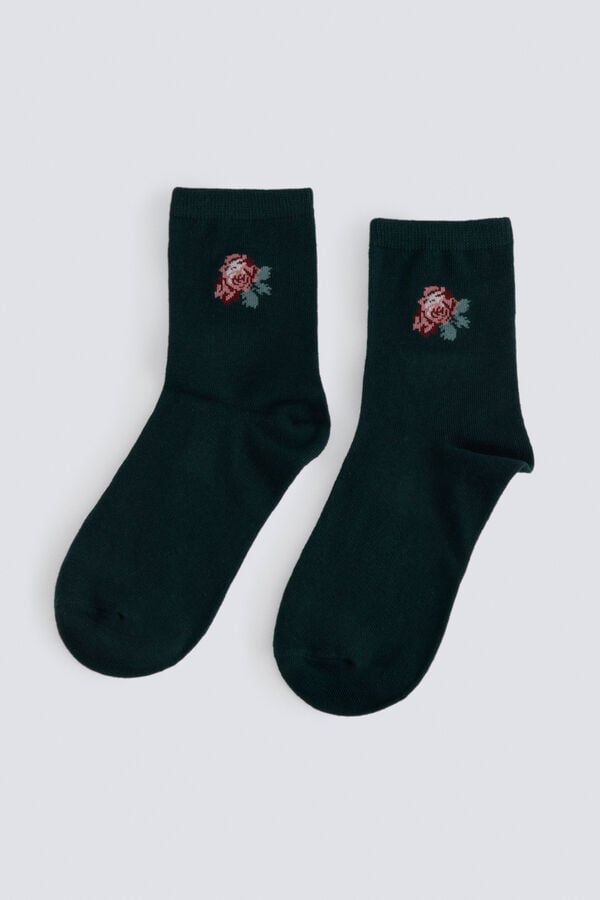 Springfield Floral socks green