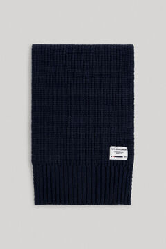 Springfield Ribbed knit scarf navy