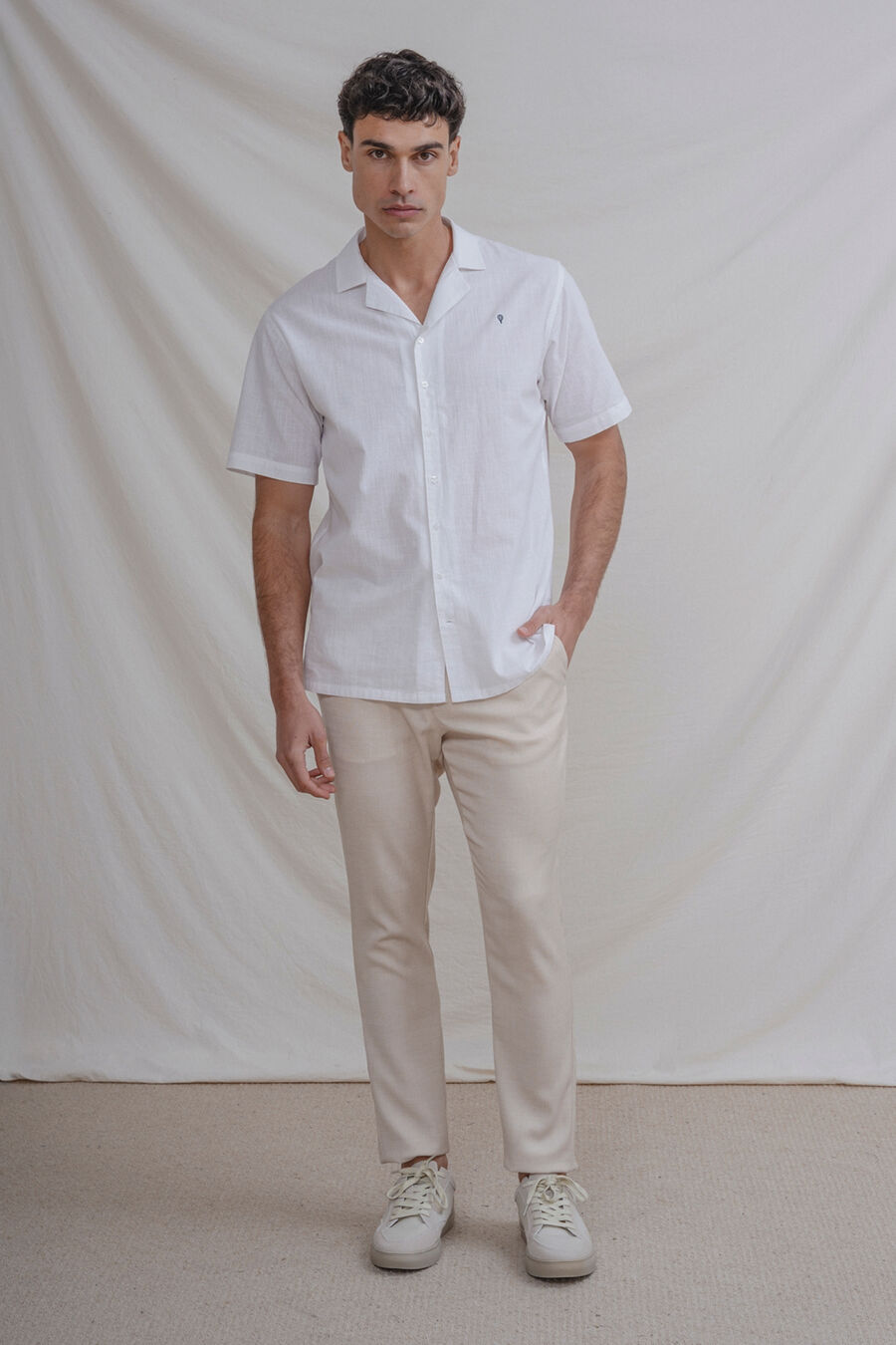 Camisa flamé manga corta