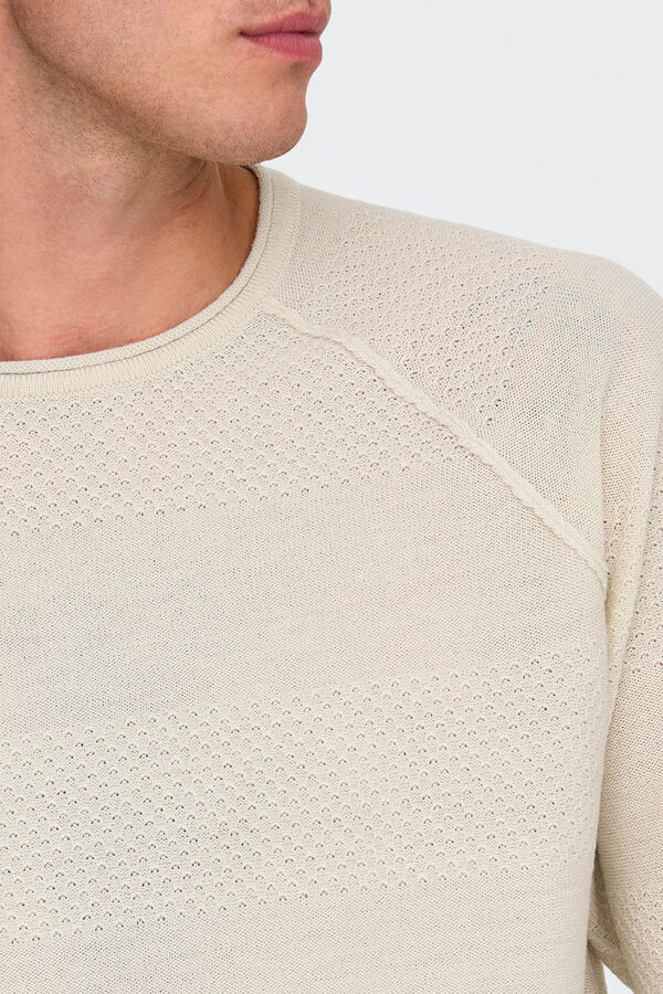 Only & Sons Camisola gola redonda. cinzento