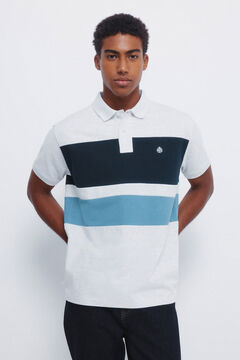 Springfield Regular fit color block piqu&eacute; polo shirt