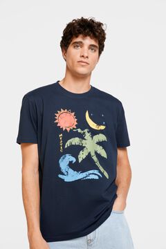 Springfield Camiseta beach objects azul oscuro