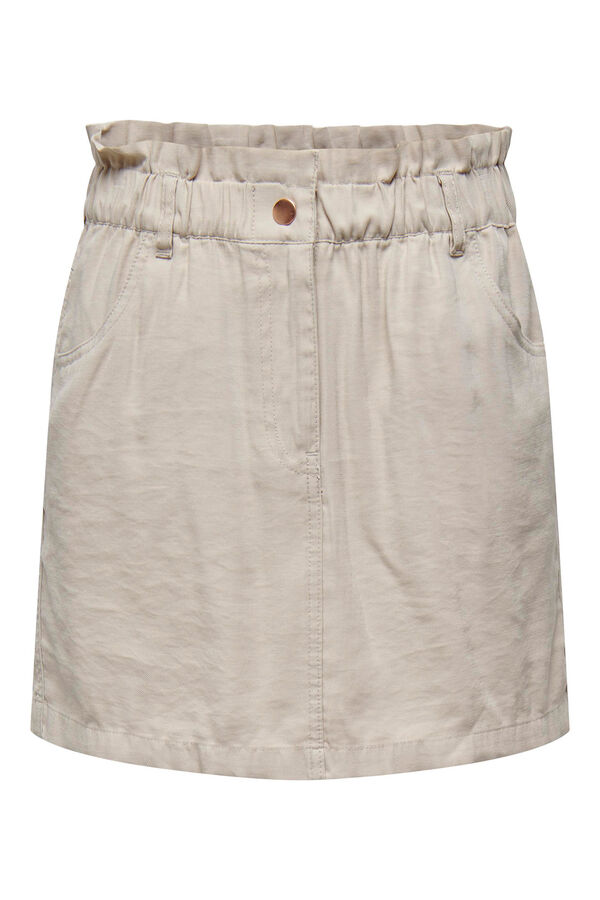 Springfield Short paperbag skirt medium beige