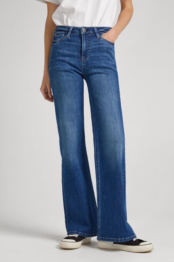 Springfield Flared fit high-rise Willa jeans bluish