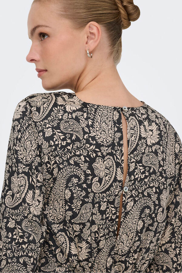 Only Short satin-finish short dress brown