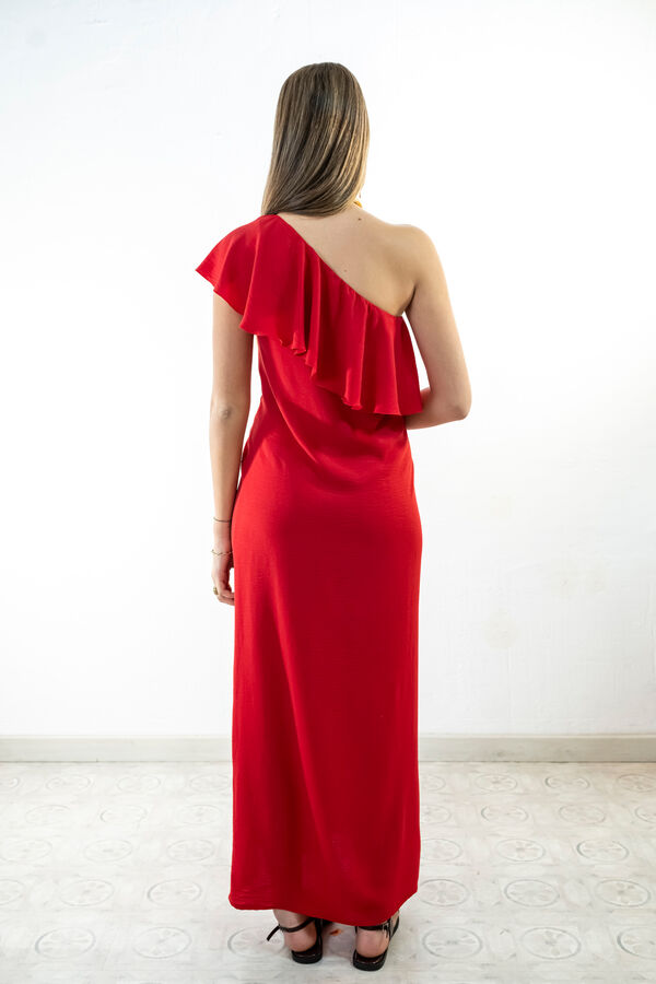 Cul Sac Vestido largo asim&eacute;trico blanco