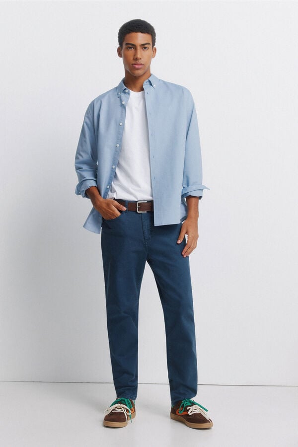 Springfield Oxford wrinkle-free shirt blue