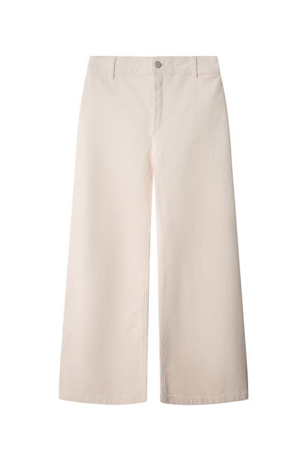Springfield Cal&ccedil;a de bombazina wide leg bege