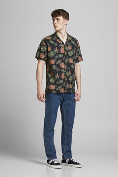 Springfield Tropical print shirt  navy