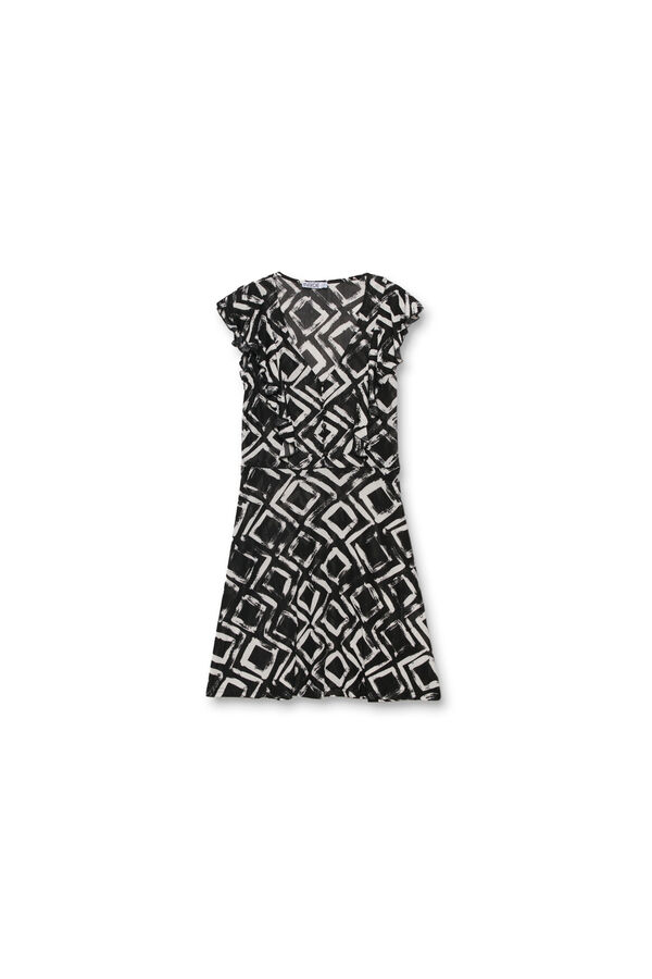 Inside Mini V-neck dress black