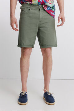 Springfield Washed 5-pocket slim fit Bermuda shorts