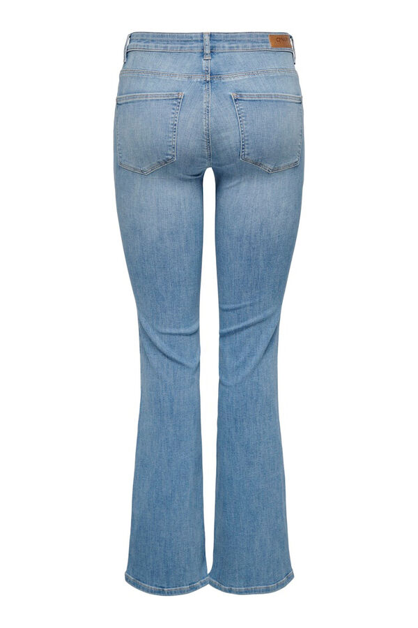 Only Jeans Flared Tiro Medio azul
