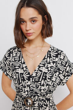 Springfield Linen buckle wrap dress