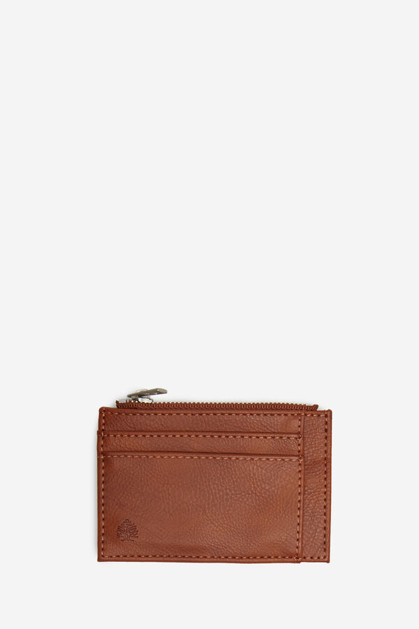 Springfield Porta-moedas efeito pele castanho