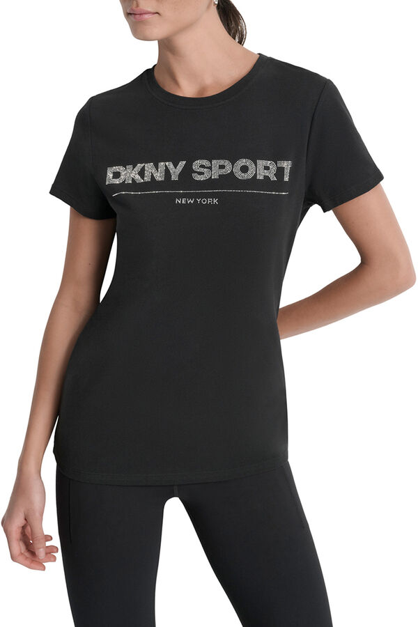 DKNY T-shirt b&aacute;sica preto