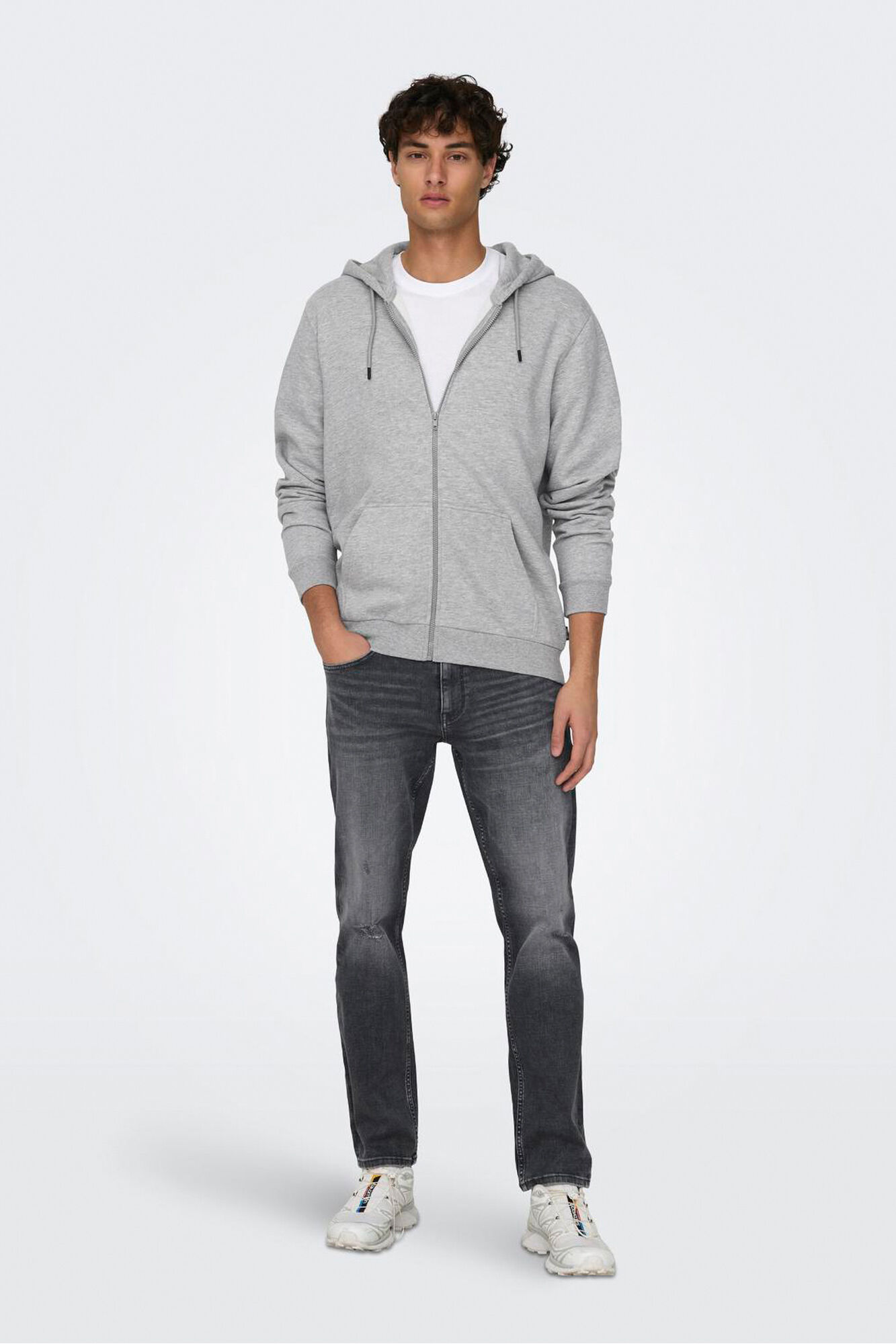 Only & Sons Sweatshirt com fecho-&eacute;clair