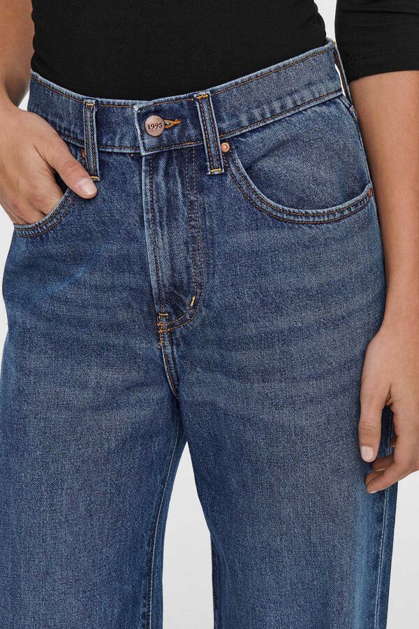 Springfield High waist straight jeans bluish