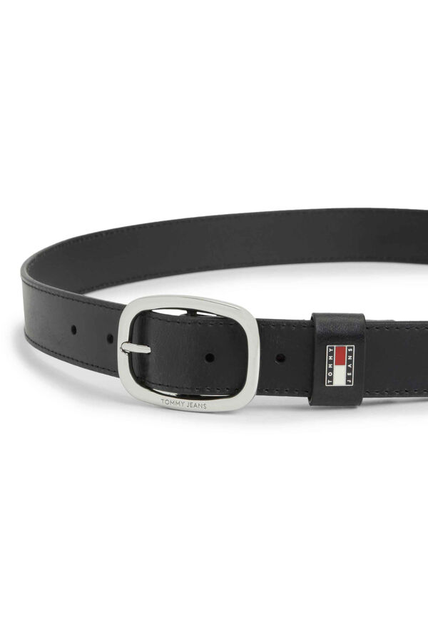 Tommy Jeans Cintur&oacute;n Tommy Jeans negro con hebilla met&aacute;lica negro