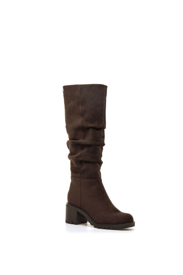 MTNG Botas slouchy de cano alto com sola tratorada cru