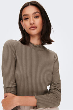 JDY lang&auml;rmelig geripptes T-Shirt