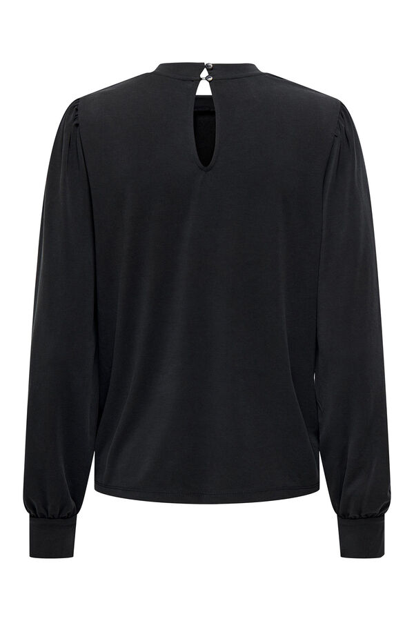 Springfield Long-sleeved modal blouse  black