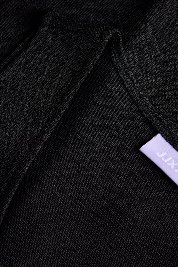 Jack & Jones Jacquard knit long gilet black