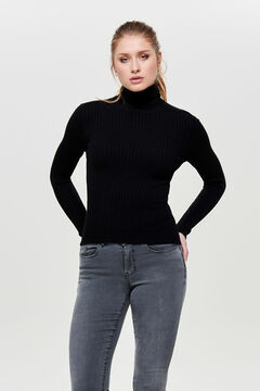 Springfield Roll neck jersey-knit jumper black