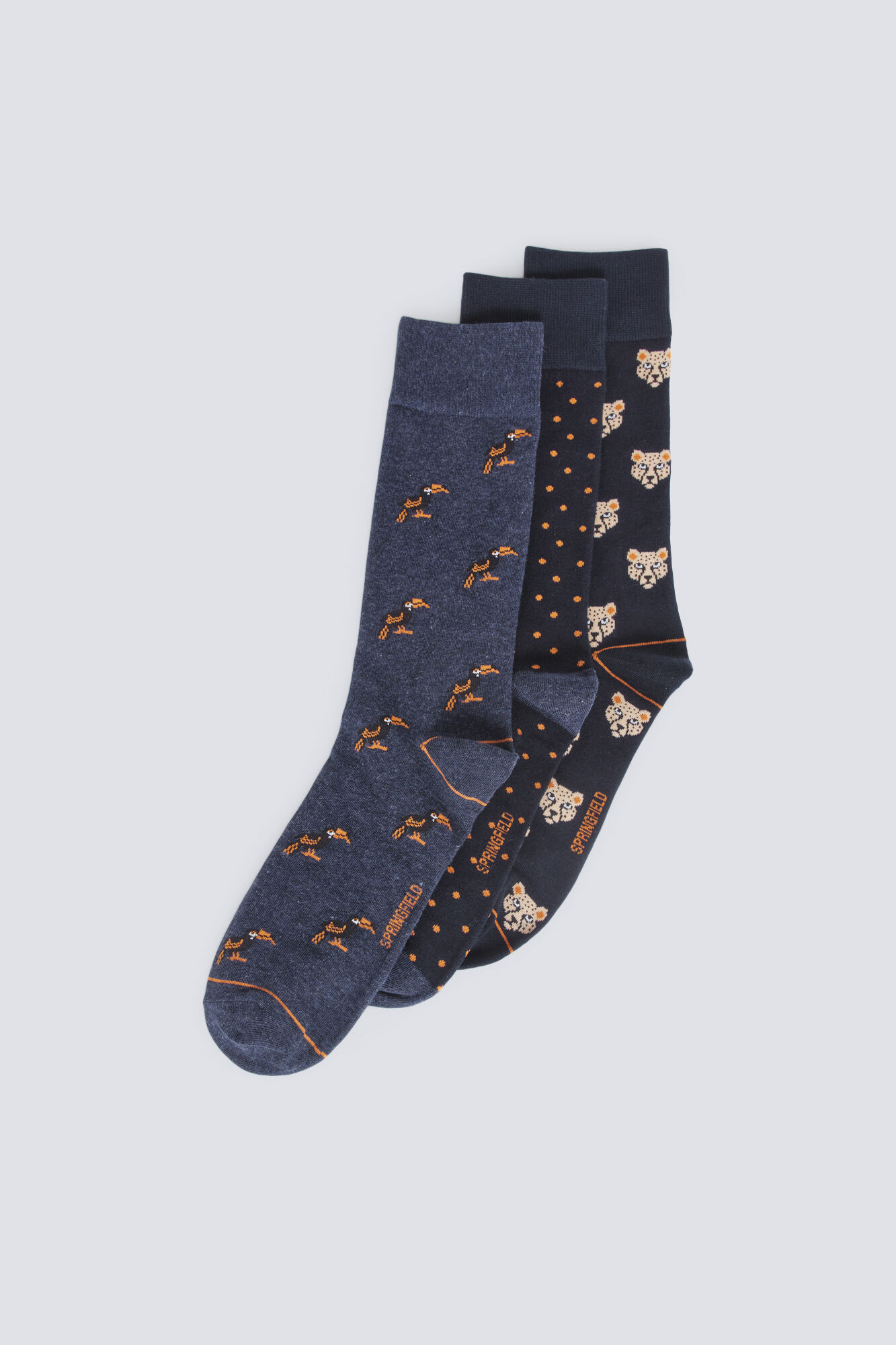 Springfield Pack 3 calcetines largos selva