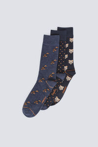 Springfield Pakiranje 3 para dugih čarapa s uzorkom džungle