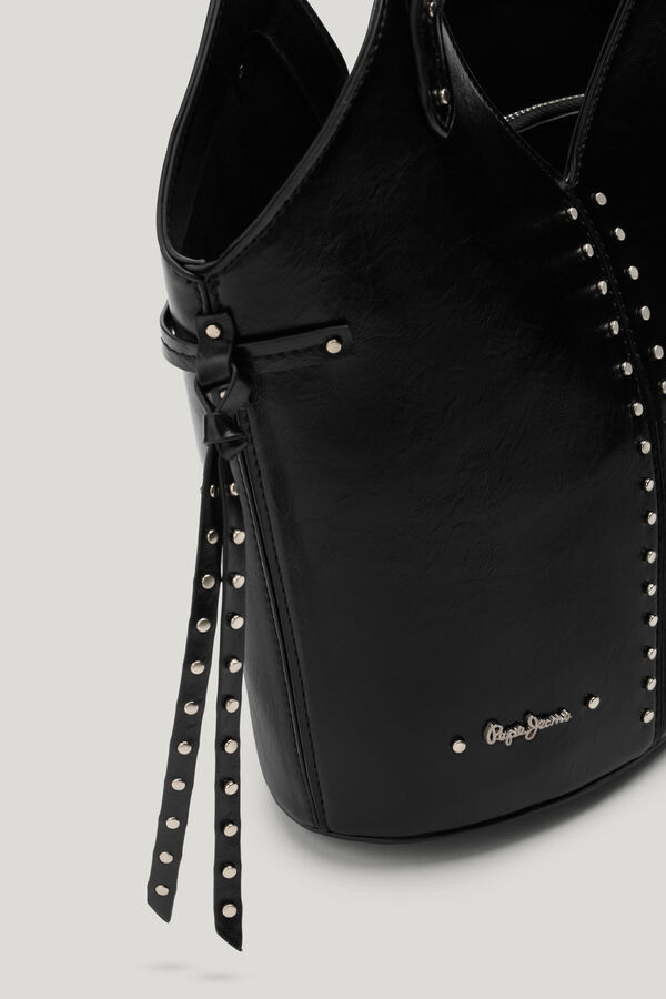 Pepe Jeans Crossbody bag with studs black