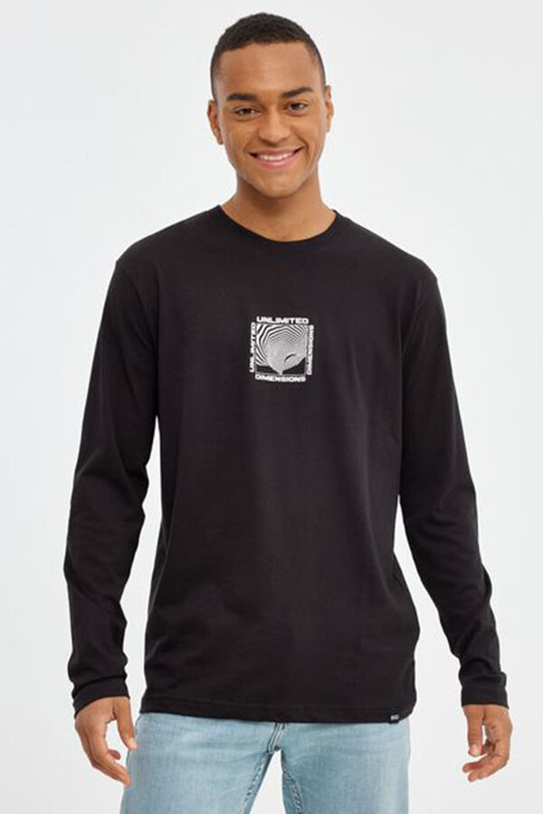 Springfield Camiseta Estampado Psicodelia negro
