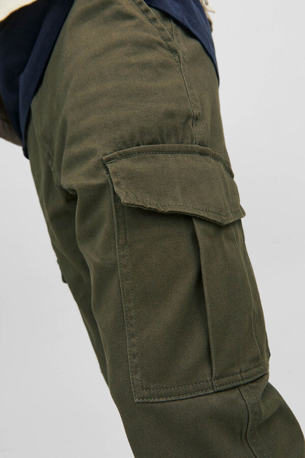 Springfield Slim fit cargo trousers dark green