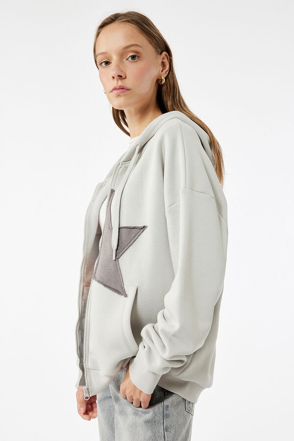 Koton sweatshirt zip fastening grey