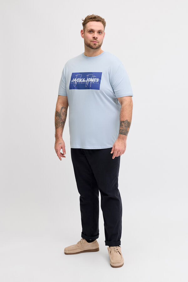 Jack & Jones PLUS Short-sleeved logo T-shirt blue