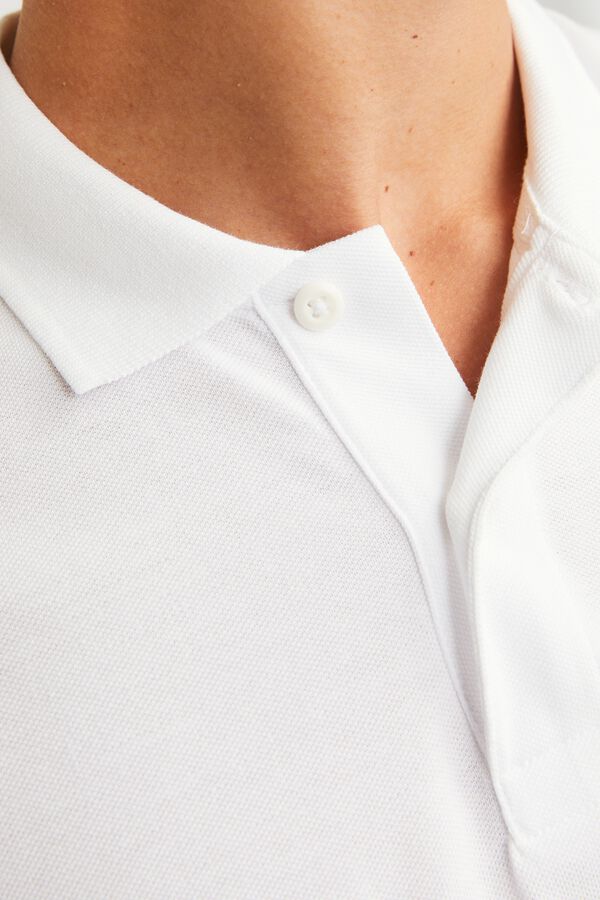 Jack & Jones Polo piqu&eacute; slim blanco